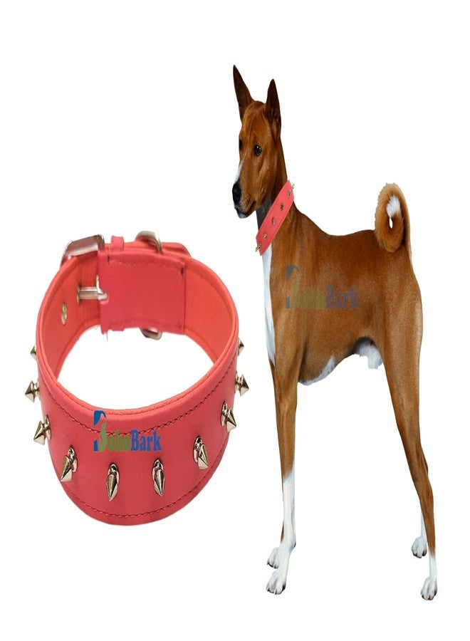 BohoBark Leather Single Spike Pu Dog Collar Belt, Medium, Black - Image 4